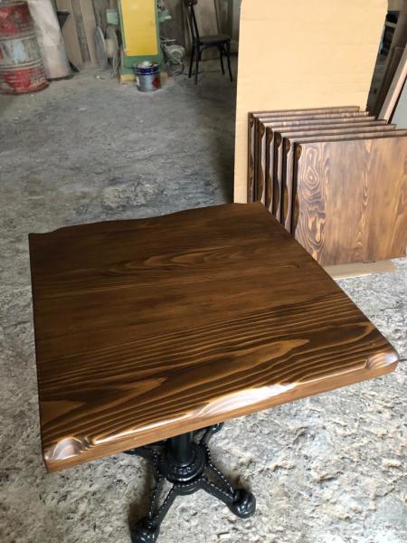 Ceviz Renk Kütük Cafe Masası İmalatı İstanbul 60x60.cm