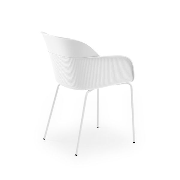 Beyaz Metal Ayak Beyaz Plastik Oturaklı Sandalye Modeli