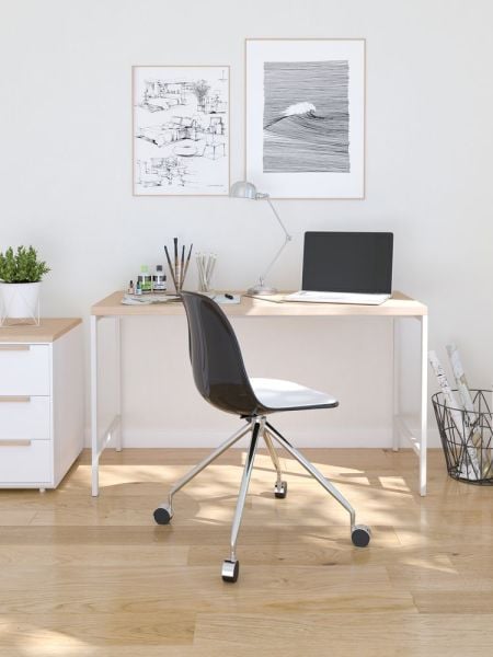 Yeni Nesil Siyah Beyaz Modern Ofis Çalışma Sandalyesi
