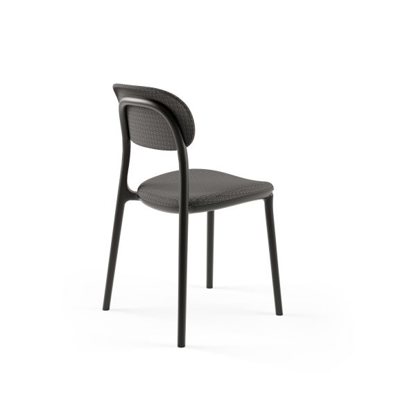 Siyah Plastik Gövdeli Antrasit Kumaş Kaplı Modern Yemek Sandalyesi – TSE Belgeli, Yerli Üretim, İstiflenebilir, Ücretsiz Kargo