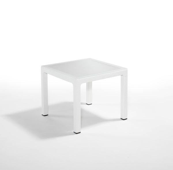 Beyaz Bambu Rattan 4 Kişilik Bahçe Masa Sandalye Takımı