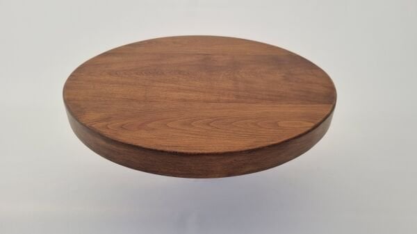 60cm Yuvarlak Masif Kütük Masa Üstü Tabla Kayın