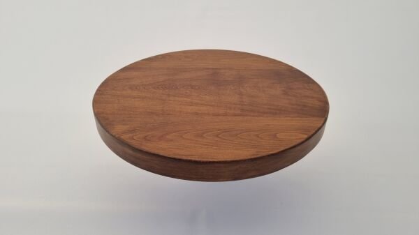 60cm Yuvarlak Masif Kütük Masa Üstü Tabla Kayın