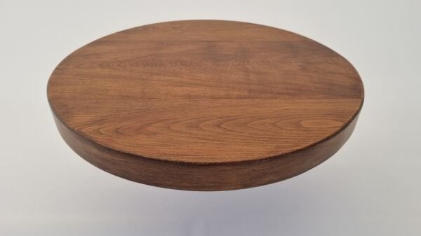 60cm Yuvarlak Masif Kütük Masa Üstü Tabla Kayın