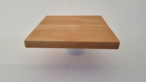 60x60 Masif Kütük Masa Üstü Tabla Kayın Naturel