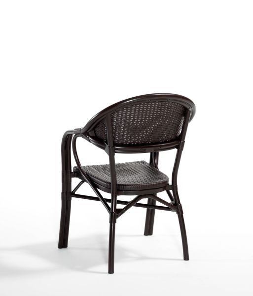 Kahverengi Bambu Rattan 4 Kişilik Bahçe Masa Sandalye Takımı