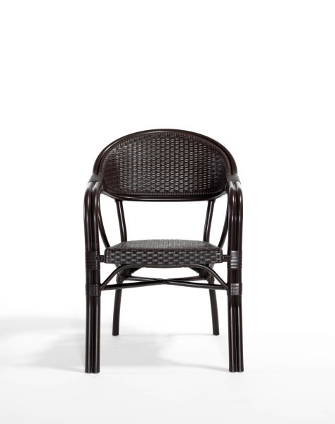Kahverengi Bambu Rattan 4 Kişilik Bahçe Masa Sandalye Takımı