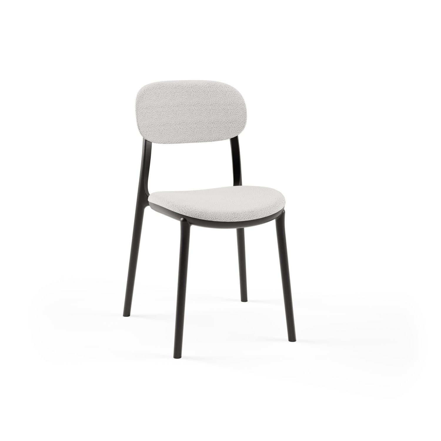 Siyah Plastik ve Kumaş Döşemeli Mutfak Sandalyesi | Dayanıklı, Modern, İstiflenebilir Sandalye | Ücretsiz Kargo