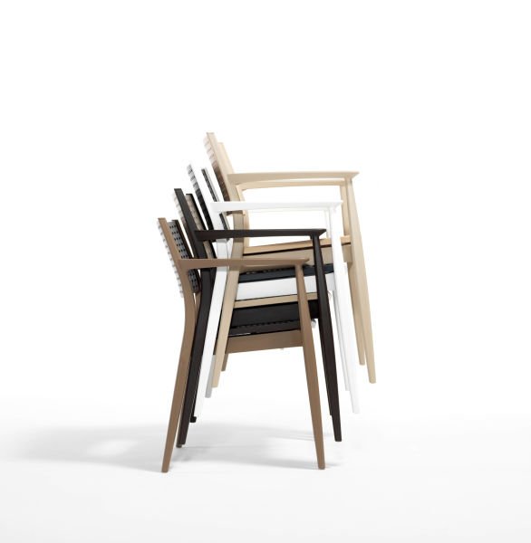 Paris Çöl Kahve Kahverengi Kollu Dış Mekan Bahçe Sandalyesi