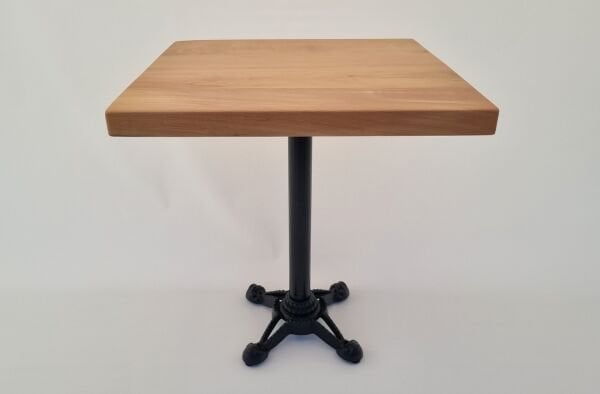 Kütük Cafe Masa 70x70 Kayın Döküm Aslan Ayak