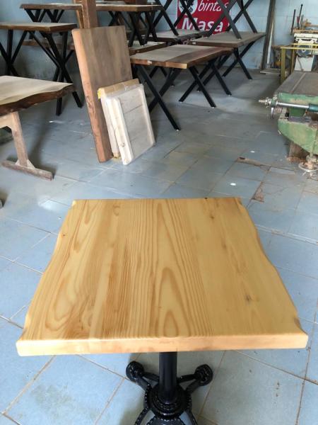 Naturel Kayın Kütük Cafe Masası