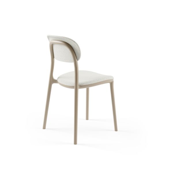 Kum Beji Plastik Kumaş Döşemeli Modern Zarif Mutfak Sandalyesi Dayanıklı