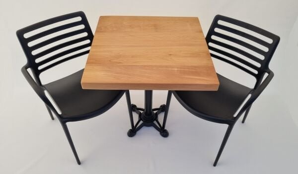 Kütük Masa Sandalye Takımı 2 Kişilik 70x70 Cafe Masa Seti