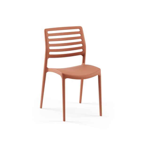 Terrakota İç Ve Dış Mekan Bahçe Sandalyesi İstiflenebilir