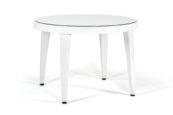 Beyaz 110 cm 4 Kişilik Bahçe Masa Sandalye Takımı