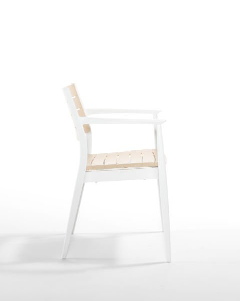 Beyaz Fil Dişi 6 Kişilik Plastik Bahçe Masa Sandalye Takımı