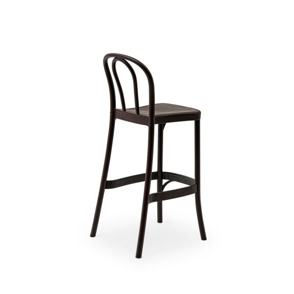 Wenge Bahçe Bar Sandalyesi 75 cm Dış Mekan Cafe