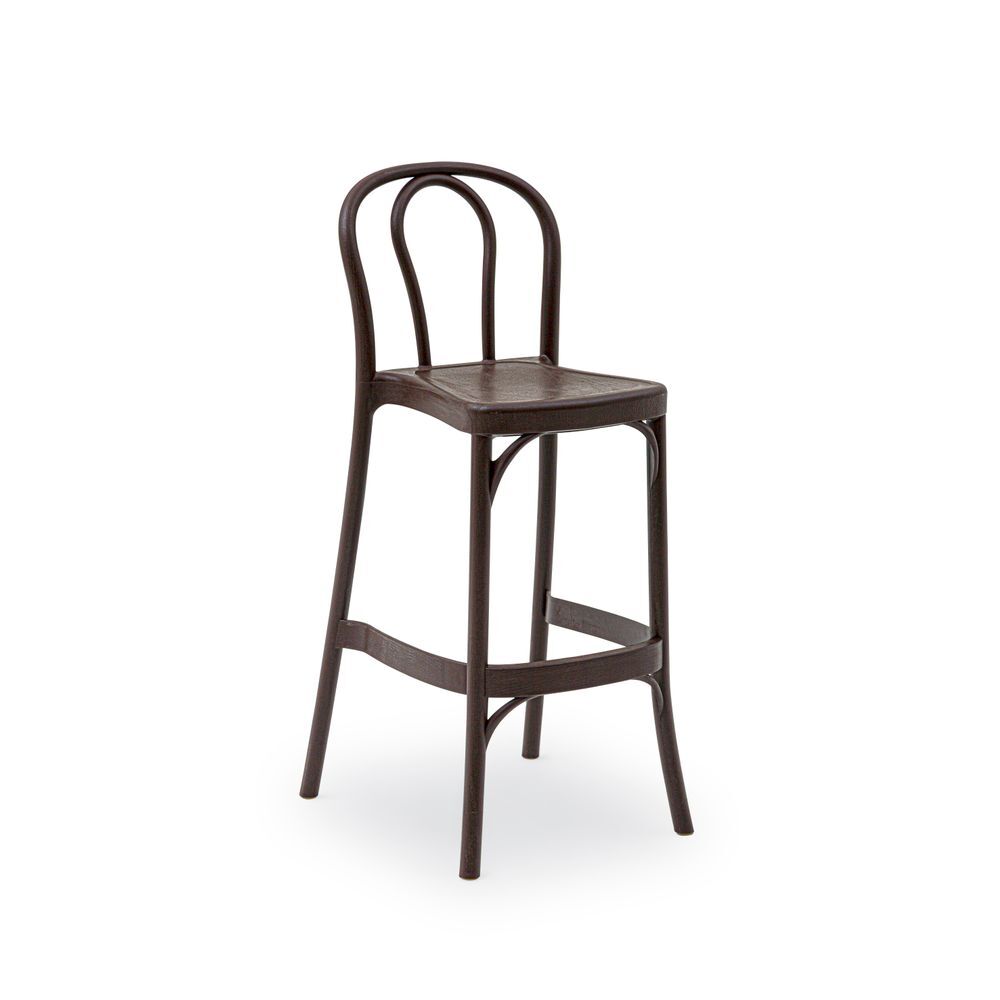 Wenge Bahçe Bar Sandalyesi 75 cm Dış Mekan Cafe