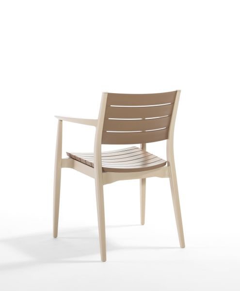 Cappucino Çöl Kahvesi 6 Kişilik Plastik Bahçe Masa Seti