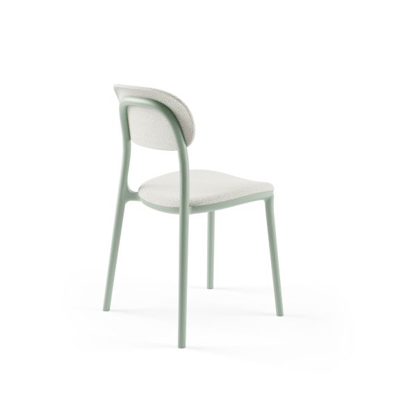 Nil Yeşili Plastik Kumaş Döşemeli Modern Mutfak Sandalyesi | Dayanıklı & Hafif Çok Amaçlı Kullanım İçin İdeal | Cafe, Restoran, Otel ve Ev İçin Zarif Tasarım