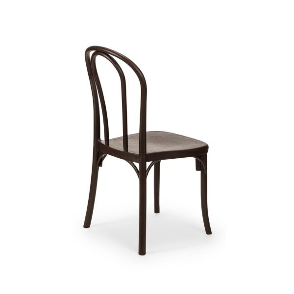 Wenge Plastik İstiflenebilir Bahçe Sandalyesi