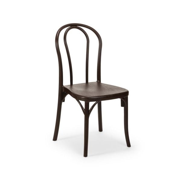 Wenge Plastik İstiflenebilir Bahçe Sandalyesi
