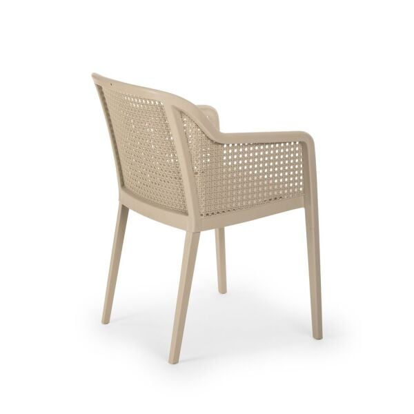 Bej 6 Kişilik Bahçe Masa Sandalye Takımı 80x120