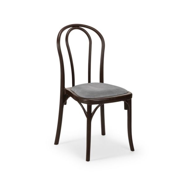 Wenge Pedli Yemek Odası Sandalyesi İstiflenebilir Dayanıklı