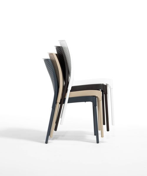 Beyaz Bahçe Masa Sandalye Seti 4 Kişilik 80x80