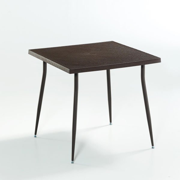 Kahverengi Bahçe Masa Sandalye Takımı 4 Kişilik 80x80