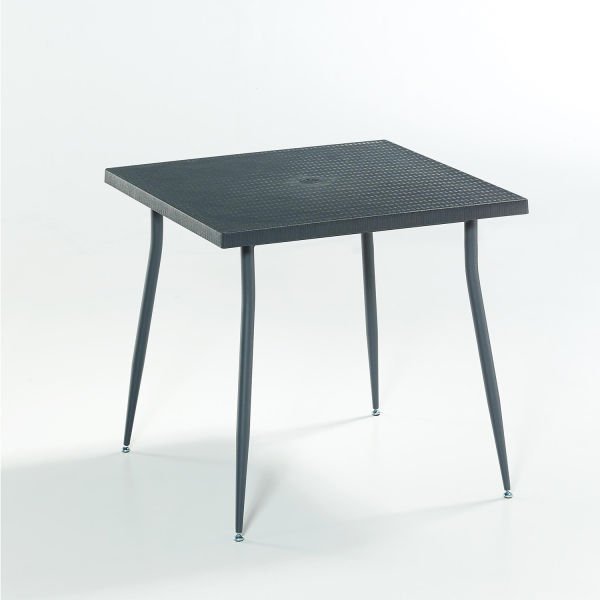 Antrasit Kollu Bahçe Masa Sandalye Takımı 4 Kişilik 80x80