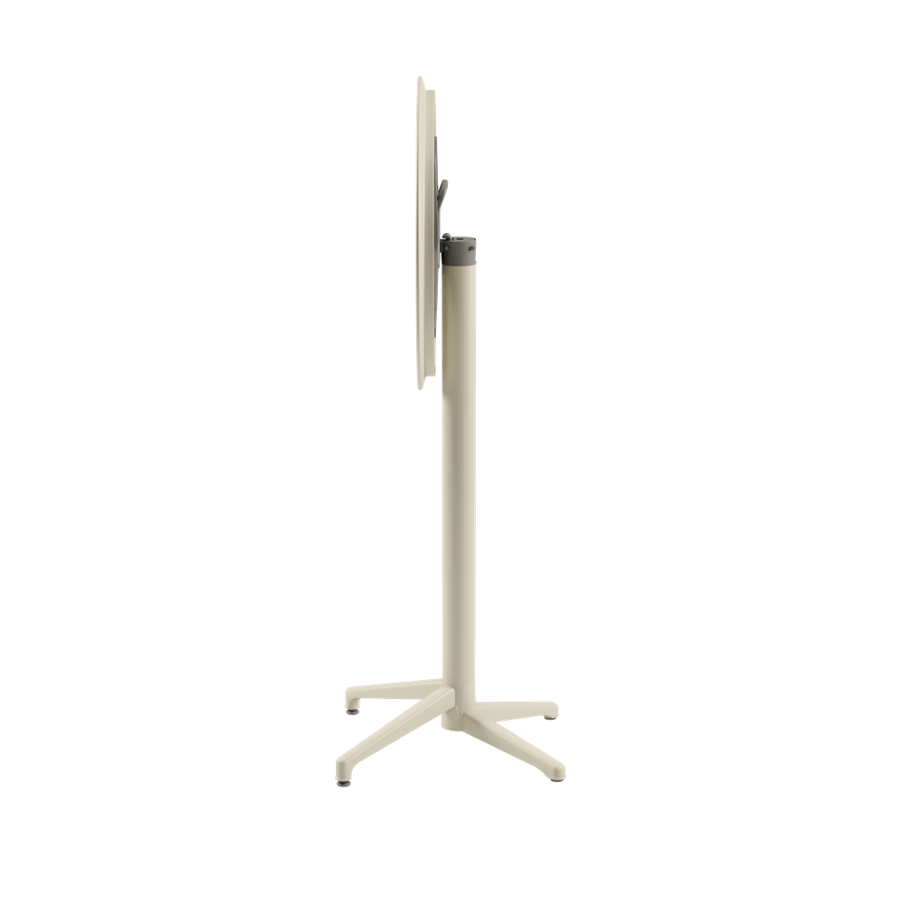 Bej 60 cm Paslanmaz Katlanabilir Bahçe Bar Masası Bistro