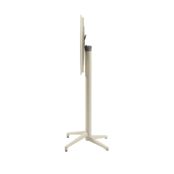 Bej 60 cm Paslanmaz Katlanabilir Bahçe Bar Masası Bistro