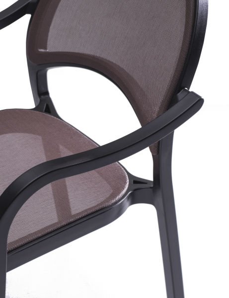 Kahverengi Fileli Bahçe Masa Sandalye Takımı 6 Kişilik