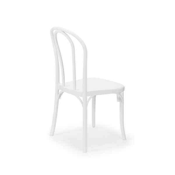 Beyaz 2 Kişilik Yuvarlak 60 cm Çapında Dış Mekan Bahçe Masa Sandalye Takımı