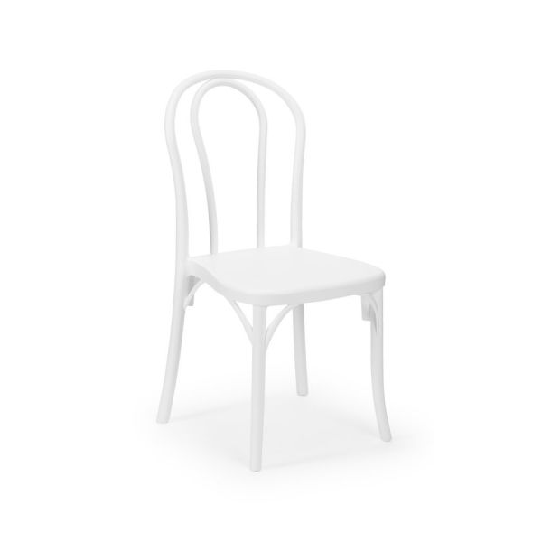 Beyaz 2 Kişilik Yuvarlak 60 cm Çapında Dış Mekan Bahçe Masa Sandalye Takımı